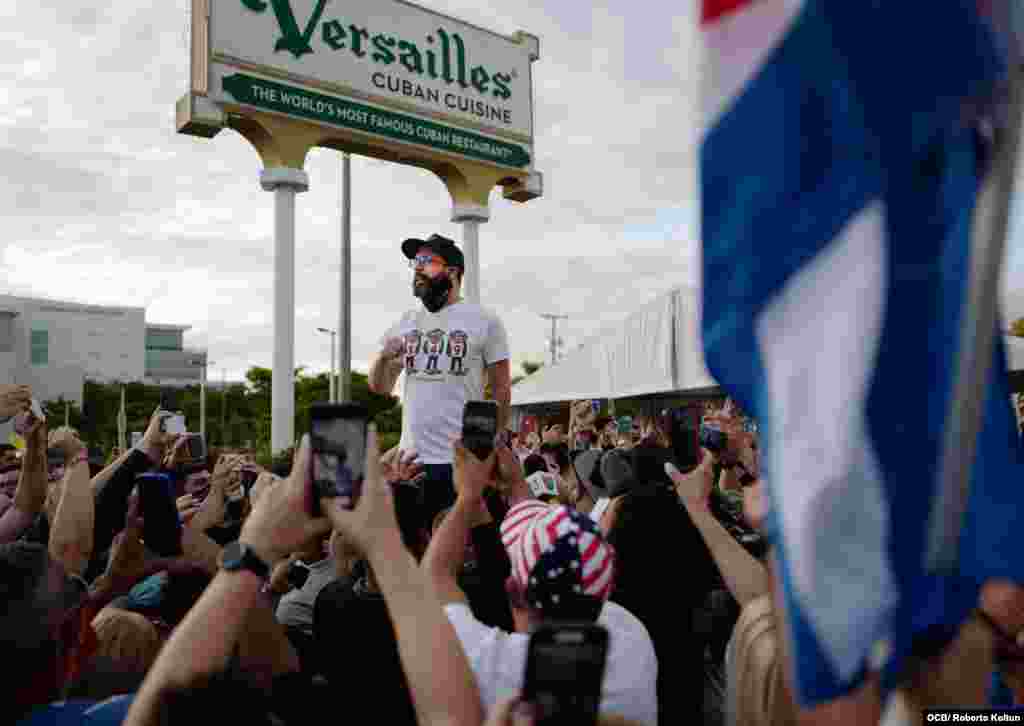 Exiliados cubanos dan su apoyo al movimiento San Isidro 