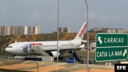 Aeropuerto internacional de Maiquetia, en Caracas, Venezuela. 