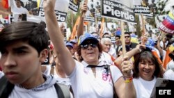 Manifestación de apoyo a líder opositor Leopoldo López