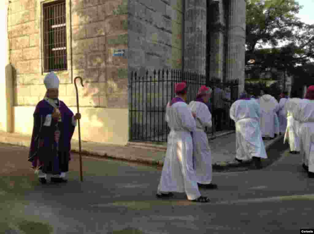 Cardenal Ortega en funeral de Oswaldo Payá