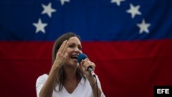 La diputada venezolana y dirigente de la oposición, María Corina Machado.